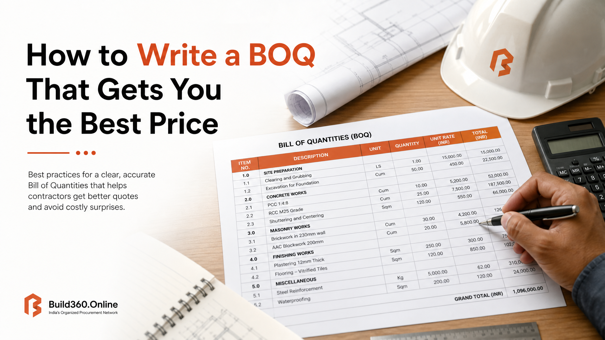 How to Write a BOQ That Gets You the Best Price